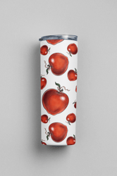 Cute Snow White Apple Premium Skinny Tumbler wrap 20 ounce tumbler wrap png clipart image seamless image
