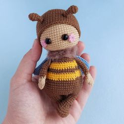 Crochet animals amigurumi pattern bee in English