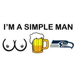 I Am Simple Man Seattle Seahawks Svg, Sport Svg, Seattle Seahawks Svg, Sport Svg, Football Svg, Football Teams Svg, NFL