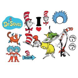 Dr Seuss Bundle Svg, Green Ham Svg files, One Thing Svg