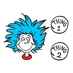Dr Seuss Thing 1 Thing 2 SVG PNG