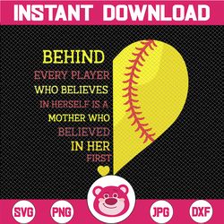 Behind Every Baseball Player who believes in himself - svg Baseball Dad PNG Clipart - cricut Printable File - Digital Do