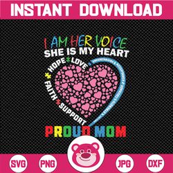 I Am Her Voice She Is My Heart Autism Mom Autism Mom svg-Autism Awareness-Autism-Puzzle-Autism Puzzle-Instant Digital Do