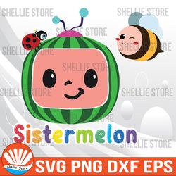Cutie Melon SVG, Sistermelon svg, Cutie Melon svg, Cutie Melon Font, Cocomelon Svg Coco Melon Clipart, Cricut, Digital