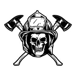 Firefighter Skull SVG, Skull SVG, Fireman SVG