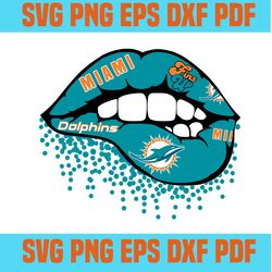 Miami Dolphins lips SVG,SVG Files For Silhouette, Files For Cricut, SVG, DXF, EPS, PNG Instant Download