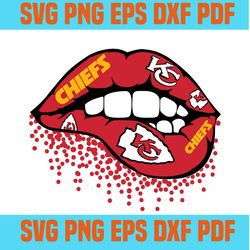 Kansas City Chiefs lips SVG,SVG Files For Silhouette, Files For Cricut, SVG, DXF, EPS, PNG Instant Download