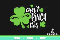 cant pinch this shamrock svg cutting file 3 leaf clovers svg image for cricut st patricks day vinyl decal vector