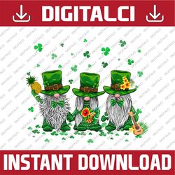 St Patrick's Day Gnome Pineapple Lucky Shamrock PNG Sublimation Designs