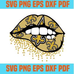 New Orleans Saints lips SVG,SVG Files For Silhouette, Files For Cricut, SVG, DXF, EPS, PNG Instant Download