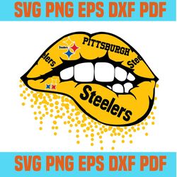 Pittsburgh Steelers lips SVG,SVG Files For Silhouette, Files For Cricut, SVG, DXF, EPS, PNG Instant Download