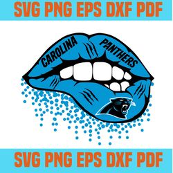 Carolina Panthers lips SVG,SVG Files For Silhouette, Files For Cricut, SVG, DXF, EPS, PNG Instant Download