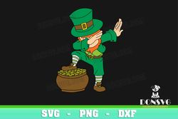 Dabbing Leprechaun svg files for Cricut Silhouette Cameo Funny Dab Irish PNG Sublimation St Patricks Day