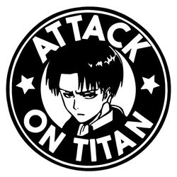 Attack On Titan Circle Starbucks Coffee SVG Silhouette, Anime Svg