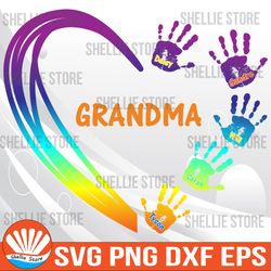 PERSONALIZABLE GRANDMA HEART Svg, Grandma Heart Design, Daisy Sandre will Sarah Tyson Svg, Cut File Design, Png, Svg