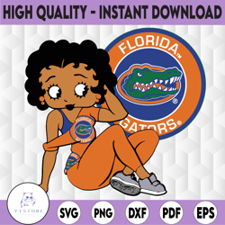 Betty Boop With Florida Gators PNG File, NCAA png, Sublimation ready, png files for sublimation,printing DTG printing