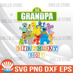 Grandpa of the birthday boy monster png, Cricut, pngfiles, File For Cricut, For Silhouette, Cut File, Dxf, Png, Digital
