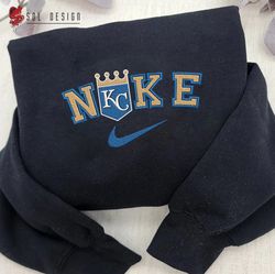 Kansas City Royals Embroidered Sweatshirt, MLB Embroidered Sweater, Embroidered MLB Shirt, Baseball Embroidered Hoodie