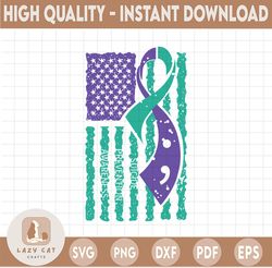 Suicide Prevention Awareness Ribbon Svg, American Flag , Suicide Loss Ribbon, Suicide Ribbon svg, Semicolon Cutting File