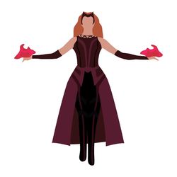 Scarlet Witch New Costume SVG PNG DXF Wanda Maximoff MCU Marvel Cut