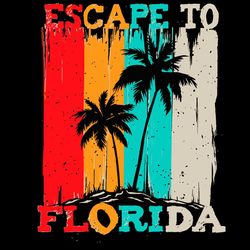 Escape to Florida Svg, Trending Svg, Florida Svg, Coconut tree Svg