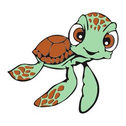 Finding Dory Squirt the Turtle svg, png, dxf eps , Finding Dory svg,