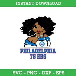 Philadelphia 76ers Girl Svg, Philadelphia 76ers Svg, Girl Sport Svg, NBA Svg, Png Dxf Eps, Instant Download