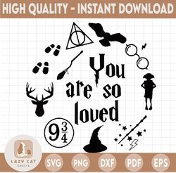 You are so loved SVG Muggle svg Car Window svg Decal Sticker Hogwarts Christmas svg