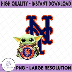 Baby Yoda with New York Mets Baseball PNG,  Baby Yoda MLB png, MLB png, Digital Download