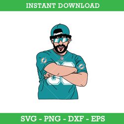 Bad Bunny Miami Dolphins Svg, Miami Dolphins Svg, Bad Bunny NFL Svg, Instant Download