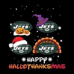Happy Hallothanksmas New York Jets, NFL Svg, Football Svg, Cricut File, Svg
