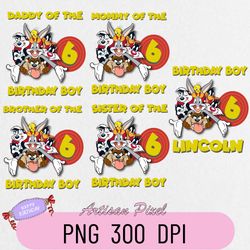 Looney Tunes Birthday Png, Custom Family Matching Png, Kids Party Png, Personalized Name and Age Png