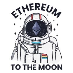 Ethereum To The Moon Svg, Astronaut Svg, Ethereum Svg,