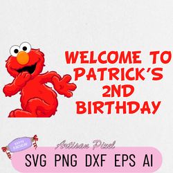 Sesame Street Birthday Svg, Custom Family Matching Svg, Kids Party Svg, Personalized Name and Age Svg