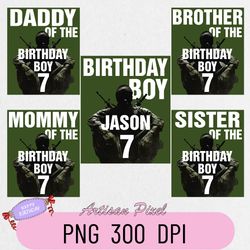 Call Of Duty Birthday Png, Custom Family Matching Png, Kids Party Png, Personalized Name and Age Png
