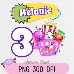 Shopkins Birthday Png, Custom Family Matching Png, Kids Party Png, Personalized Name and Age Png