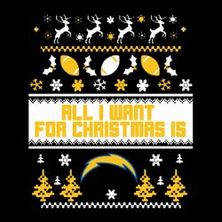 All I Want For Christmas Is Los Angeles Chargers,NFL Svg, Football Svg, Cricut File, Svg