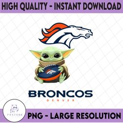 Baby Yoda with Denver Broncos NFL Png,  Baby Yoda NFL png, NFL png, Sublimation ready, png files for sublimation