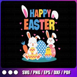Easter SVG, Easter Bunny SVG, Happy Easter Svg, Bunny svg, Easter cut files, Cricut, Silhouette
