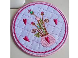 Plant Coaster Ith Embroidery Floral & Garden Embroidery Designs