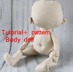 PDF tutorial Cloth doll patterns Tutorial and pattern doll Pattern for making doll from cloth Make the doll of cloth