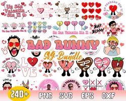 Benito Valentine Bundle Svg, Valentine Bad Bunny Svg, Bunny Heart Svg, Png Dxf Eps Digital File