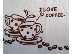 Coffee embroideryTea & Coffee Embroidery Designs