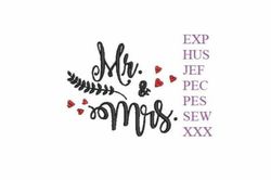 Mr and Mrs EmbroideryWedding Designs Embroidery Designs