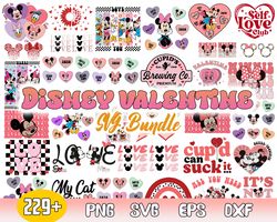 Disney Valentine Bundle Svg, Mickey Minnie Love Svg, Disney Couple Svg, Vanlentine's day SVG