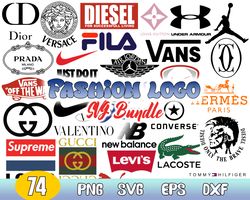 Fashion Logo Bundle Svg, Brand Logo, Fashion Brand Svg, Famous Brand Svg, Instant Download