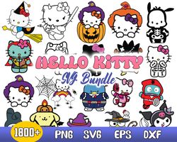 Hello Kitty Bundle Svg, Hello Kitty Halloween Svg, Hello kitty Character Horror Svg, Digital Download file