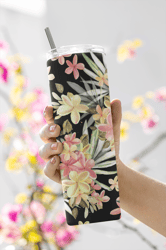 Zebray Floral tumbler png  Premium Skinny Tumbler wrap 20 ounce tumbler wrap png clipart image seamless image