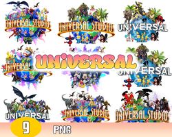 Universal Studios Bundle Png, Universal Studios Png, Squad Vacation Png, Instant Download