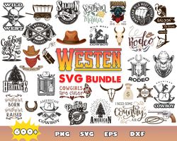 Western Bundle Svg, Country Western Svg, Retro Bull Skull Svg, Wallen Bull Skull Svg, Cowboy Digital Download